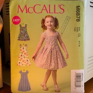 New Uncut - McCALL’S Sewing Pattern - Girls 6-7-8